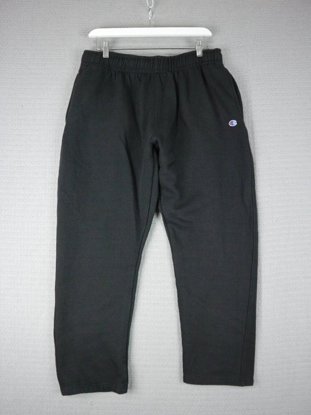 Champion Womens Black Sweatpants Cotton Large Straight Cut